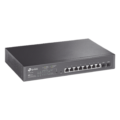 TP-LINK - Switch PoE Administrable / 8 Puertos Gigabit PoE+ / 2 Puertos SFP / 150W / SDN / Montaje en Rack