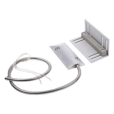 SFIRE - Contacto Magnético para Piso Uso Rudo / GAP 75 mm (3 in) / Cable Blindado 55 cm / 12 VCC / 0.5 A / Placa de Montaje en L