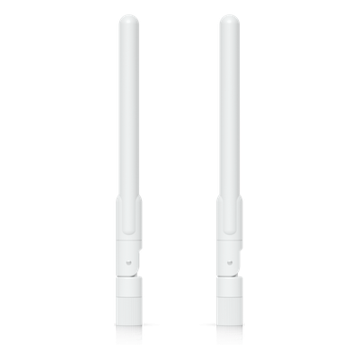 UBIQUITI - Par de Antenas Omnidireccionales / Doble Banda / 2.4 GHz 3 dBi / 5 GHz 4 dBi / IPX6 / 6.1 x 0.6 x 0.6 pulgadas
