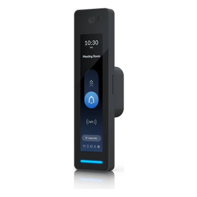 UBIQUITI - Lector de Acceso Avanzado / Cámara 2 MP / Pantalla Táctil 4.7' / NFC y PIN / Reconocimiento Facial / PoE / IP55