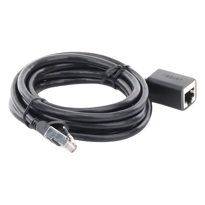 UGREEN - Cable de Extensión Ethernet Cat6 / F/UTP / Macho a Hembra / 2 Metros (6.56 Pies) / 568B / 1000Mbps / 250MHz / Cobre / Negro