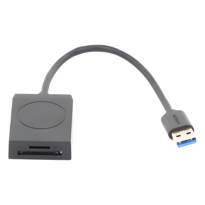 UGREEN - Lector de Tarjetas USB-A 3.0 / Dual Slot SD y MicroSD / 5 Gbps / Hasta 2 TB / Cable 15 cm (5.9 in)