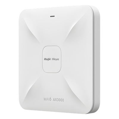 RUIJIE - Access Point Mesh Wi-Fi 6 / 2.97 Gbps / 512 Usuarios / 2.5G PoE / Doble Banda 2x2 / Techo o Pared
