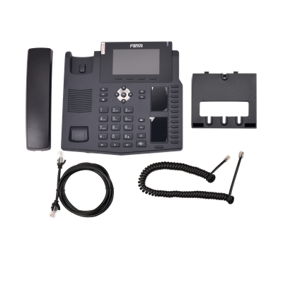 FANVIL - Teléfono IP empresarial para 20 líneas SIP, Voz HD, 3 Pantallas LCD a Color, 12 teclas BLF, PoE