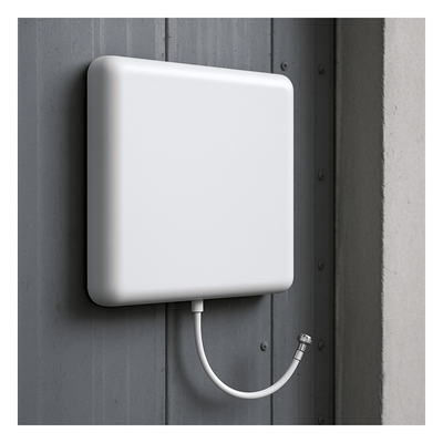 EPCOM - Antena Direccional Panel / LTE Multibanda 698-2700 MHz / 4 Bandas / Ganancia 5-8 dBi / Haz 90°H x 75°V / Polarización Vertical / Montaje Pared