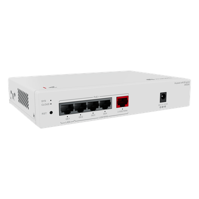 HUAWEI - Router Multiservicio / 2.5 Gbps WAN / 5 Puertos PoE+ / 41W Presupuesto PoE / Controladora 16 APs / 150 Clientes / Gestión en la Nube