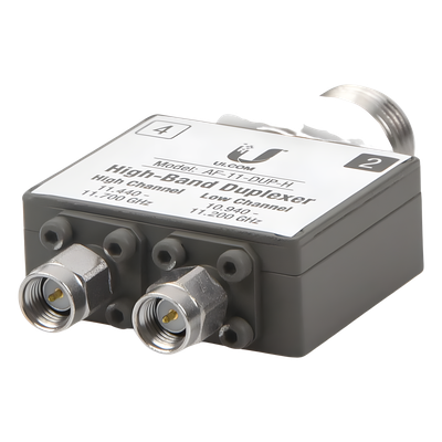 UBIQUITI - Duplexer / 11 GHz Banda Licenciada / Alta 10.940-11.200 GHz y 11.440-11.700 GHz / PoE 50VDC / SMA+N-Type / -40 a 55°C