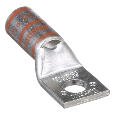 PANDUIT - Zapata de Compresión / Calibre 3/0 AWG / Orificio 3/8" (9.5 mm) / Estañado / Mirilla de Inspección