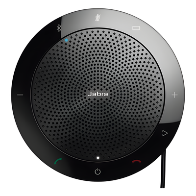 JABRA - Altavoz de Conferencia Portátil / Micrófono Omnidireccional 360° / Bluetooth y USB / 15 Horas de Autonomía / DSP Anti-eco / Botón Inteligente Configurable