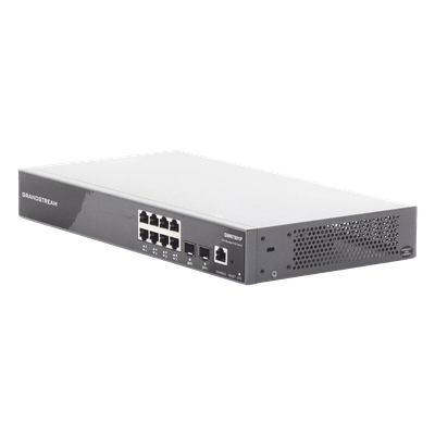 GRANDSTREAM - Switch PoE+ Administrable / 8 Puertos Gigabit / 2 SFP Uplink / 120W / 10 Gbps / 14.88 Mpps