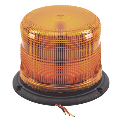 ECCO - Burbuja LED Clase II / 3 LEDs de 5 W / 11 Patrones de Destello / Policarbonato Ámbar / Montaje Permanente / 12-48 VCC / -30 a 50 °C