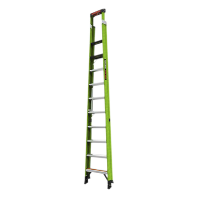 LITTLE GIANT LADDER SYSTEMS - Escalera Industrial / Fibra de Vidrio / 3.65 m (12 ft) / Capacidad 170 kg / Tipo IAA / Doble Modo / Almohadilla Giratoria