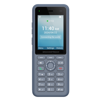 GRANDSTREAM - Teléfono IP Wi-Fi Inalámbrico / Wi-Fi 6 Doble Banda / IP69K / Batería 3000 mAh / 4 Vías Conferencia / Bluetooth / USB-C