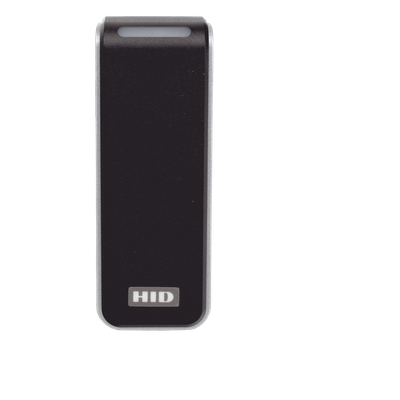 HID - Lector de Control de Acceso Multitecnología / Seos, iCLASS, MIFARE, Proximity / NFC y Bluetooth 10 m (32.8 ft) / Salida Wiegand y OSDP / Montaje 45 mm