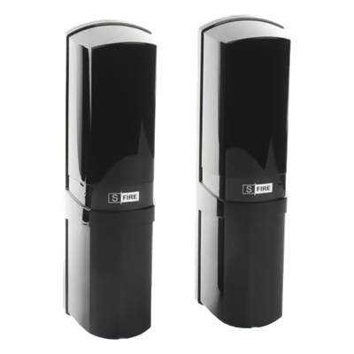SFIRE - Detector Fotoeléctrico de Barrera / 4 Rayos IR Simultáneos / Alcance 50 m (164 ft) Exterior / IP55 / Sincronización Digital / 12-24 Vcc