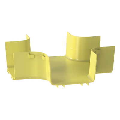 PANDUIT - Accesorio de Canalización / 4 Vías Horizontal / Curvatura 90° / Radio 50.8 mm (2 in) / ABS / 368.3 mm (14.4 in) / Amarillo