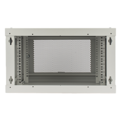 LINKEDPRO - Gabinete de Pared / 6U / 19" / Profundidad 455 mm (1.49 ft) / Carga 80 kg / Acero Reforzado / Puerta Perforada / Color Blanco