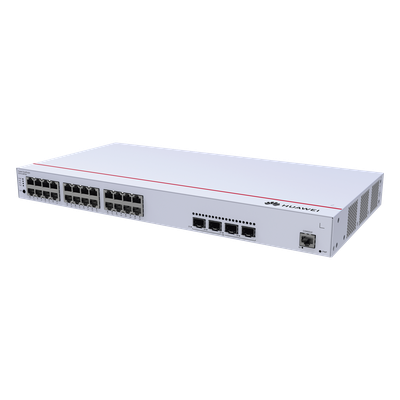 HUAWEI - Switch Capa 3 Administrable / 24 Puertos Gigabit PoE / 4 SFP Uplink / 56 Gbps / PoE Perpetuo 400W / iStack