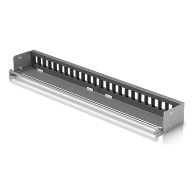 UBIQUITI - Panel Patch Keystone / 24 Puertos / 1U Rack 19" / Barra Gestión Cables / Acero SPCC / 17.4 x 2.5 x 1.7'