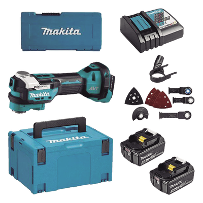 MAKITA - Multiherramienta Oscilante Inalámbrica / 18V / Motor Sin Escobillas / Velocidad Variable 10,000-20,000 O.P.M. / Ángulo de Oscilación 3.6° / Compatible Starlock