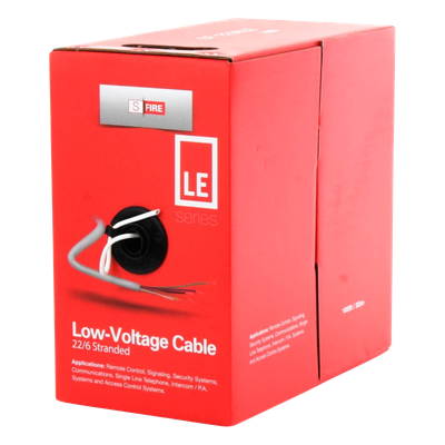SFIRE - Cable para Alarma / 6 Conductores / 22 AWG / CCA / 305 m (1000 ft) / PVC Retardante / Blanco