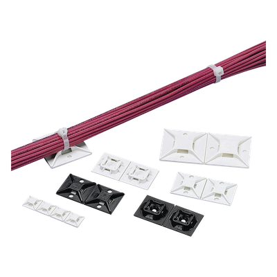 PANDUIT - Base Adhesiva para Cinchos / 4 Vías / 25.4 mm x 25.4 mm (1in x 1in) / Interior / ABS Blanco