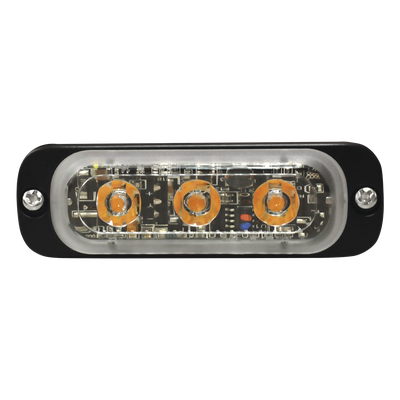SIGNALPRO - Luz Auxiliar LED / 3 LED / Multivoltaje 12~24 VCD / 12 Patrones de Destello / IPX8 / SAE J595 Clase 1
