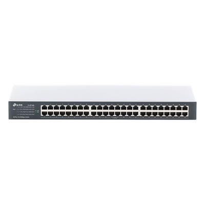 TP-LINK - Switch no administrable / 48 puertos 10/100 Mbps / 96 Gbps capacidad de conmutación / 71.4 Mpps throughput / Rack 19" (48.26 cm)