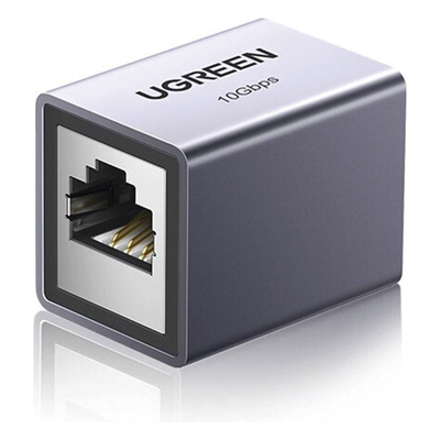 UGREEN - Acoplador Ethernet RJ45 / 10Gbps / Blindado STP / Cat8-Cat5 / 100m (328 ft) / Aleación de Aluminio