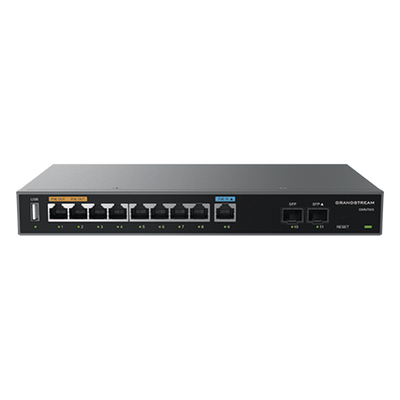 GRANDSTREAM - Router Gigabit VPN / Balanceador de cargas / 60,000 sesiones NAT / 9 puertos RJ45 Gigabit + 2 puertos SFP / PoE entrada y salida / Compatible con GWN Cloud