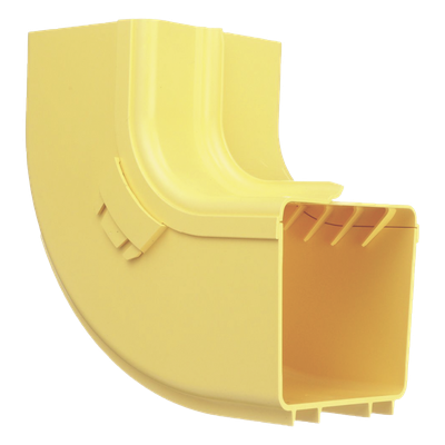 PANDUIT - Bajada Vertical Interior 90° / Radio de Curvatura 50.8 mm / Canaleta 4x4 / Tapa Integrada / PC/ABS / Amarillo