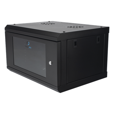 LINKEDPRO - Gabinete de Pared / 6U Rack 19'' / 455mm Profundidad / 1.49 ft / Cristal Templado / Acero Reforzado