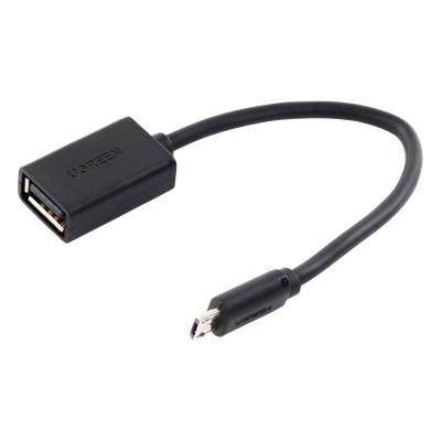 UGREEN - Adaptador OTG / Micro USB Macho a USB 2.0 A Hembra / 480 Mbps / 10 cm / Plug & Play