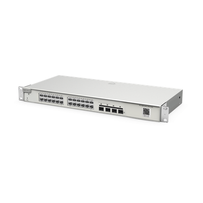 RUIJIE - Switch Administrable Capa 2 / 24 Puertos Gigabit / 4 SFP+ 10Gb / Conmutación 128 Gb/s / Sin Ventilador / Protección 6 kV