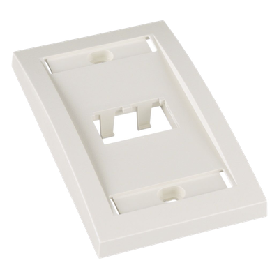 PANDUIT - Placa de Pared Vertical / 2 Puertos Mini-Com / Espacios para Etiquetas / 2.75 x 4.5 pulgadas / Blanco Mate
