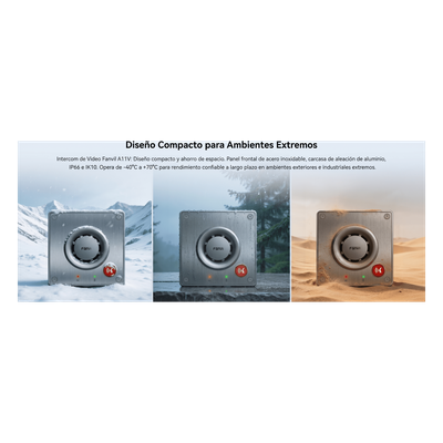 FANVIL - Videoportero IP para Exterior / Cámara 4 Megapixel (1080p) / HDR e Iluminación IR / Altavoz 5W y Doble Micrófono / Panel Acero Inoxidable y Cuerpo Aluminio / IP66 e IK10 / PoE+ / 2 Líneas SIP