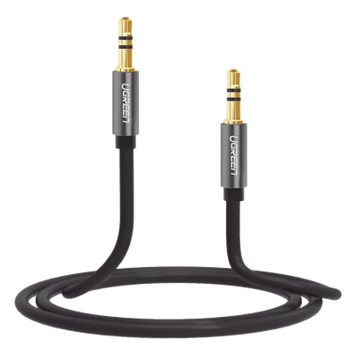 UGREEN - Cable Auxiliar / 3.5mm Macho a Macho / 5m (16.4 ft) / Conectores Oro 24K / TPE / Aluminio / Negro