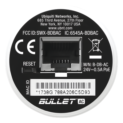 UBIQUITI - Radio Doble Banda / airMAX AC / 160 Mbps @ 2.4 GHz / 300 Mbps @ 5 GHz / PoE 24V / Gigabit / 6.23 x 1.81 in