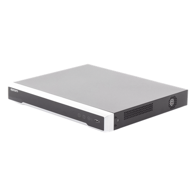 EPCOM PROFESSIONAL - (ACUSENSE / Evita Falsas Alarmas) DVR 4K / 16 Canales TURBOHD + 16 Canales IP / 2 Bahía de Disco Duro / Audio por Coaxitron / Salida de Vídeo en 4K