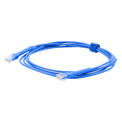 UBIQUITI - Cable Ethernet Cat6 / 2 m (6.56 ft) / RJ45 Flexible / Prueba Fluke / Diámetro Ultrafino / Azul