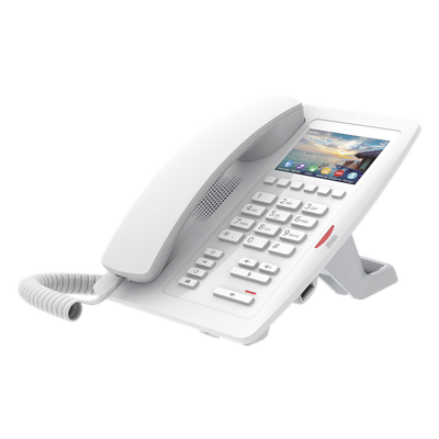 FANVIL - Teléfono IP WiFi para Hotelería / Pantalla LCD 3.5" Color / 6 Teclas Programables Hotline / PoE 802.3af / WiFi 2.4GHz / Audio HD Opus / Decodificación Video H.264 1080p