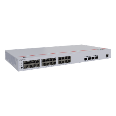 HUAWEI - Switch Administrable Capa 2 / 24 Puertos PoE+ Gigabit / 4 Puertos SFP+/SFP 10G / PoE Perpetuo / 400 W PoE / 128 Gbps / 95 Mpps
