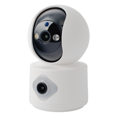 SMARTHOME BY EPCOM - Cámara IP WiFi / Doble Lente 3MP / Pan 320° / Tilt 70° / Autoseguimiento / IR 10 m (32.8 ft) / Audio Bidireccional / microSD 128GB
