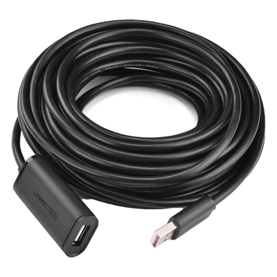 UGREEN - Cable de Extensión Activo USB 2.0 / 30 m (98.4 ft) / Macho-Hembra / Amplificador FE1.1S / 480 Mbps / Blindaje Triple