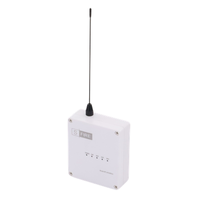 SFIRE - Receptor Inalámbrico / 2500 m (8202.1 ft) de Alcance / 4 Salidas de Relevador Tipo C / Frecuencia 433.92 MHz / Operación -20°C a +80°C
