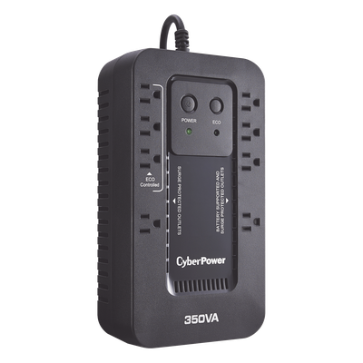 CYBERPOWER - UPS de 350 VA/255 W, Topología Standby con Modo Ahorrador ECO, Entrada 120 Vca NEMA 5-15P, Con 8 Tomas NEMA 5-15R