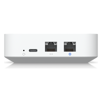 UBIQUITI - Cloud Gateway Compacto / WiFi 6 / Cobertura 140 m² (1500 ft²) / 50 Dispositivos / 2.4 Gbps / 2 Puertos GbE