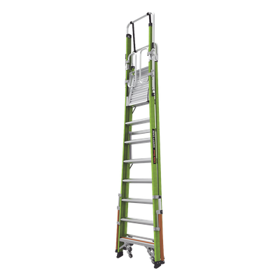 LITTLE GIANT LADDER SYSTEMS - Escalera Fija / Fibra de Vidrio / 8' (2.4m) / Jaula de Seguridad / 300 lbs