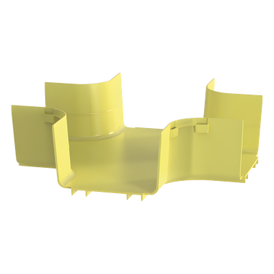 PANDUIT - Accesorio de Canalización / 4 Vías Horizontal / Curvatura 90° / Radio 50.8 mm (2 in) / ABS / 368.3 mm (14.4 in) / Amarillo