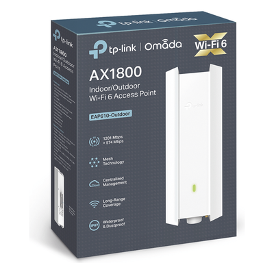 TP-LINK - Punto de Acceso Wi-Fi 6 / AX1800 / Doble Banda / IP67 / PoE+ / Mesh / Largo Alcance